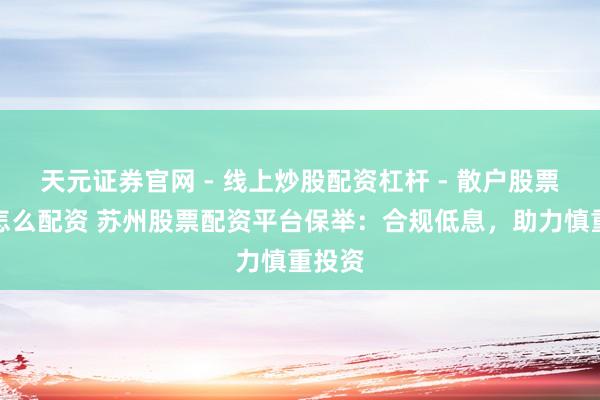 天元证券官网 - 线上炒股配资杠杆 - 散户股票杠杆怎么配资 苏州股票配资平台保举：合规低息，助力慎重投资