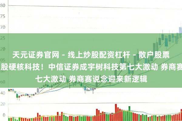 天元证券官网 - 线上炒股配资杠杆 - 散户股票杠杆怎么配资 入股硬核科技！中信证券成宇树科技第七大激动 券商赛说念迎来新逻辑