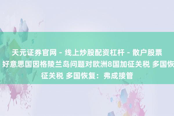 天元证券官网 - 线上炒股配资杠杆 - 散户股票杠杆怎么配资 好意思国因格陵兰岛问题对欧洲8国加征关税 多国恢复：弗成接管